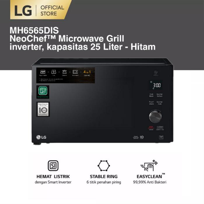 Promo LG MH6565DIS NeoChef™ Microwave Grill inverter 25 Liter - Hitam -  Jakarta Utara - LG Official Store | Tokopedia