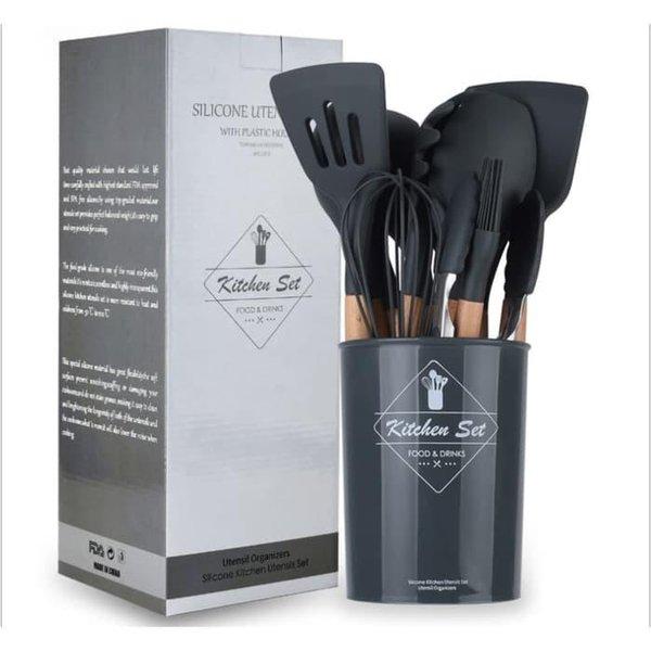 Gambar Sutil Silicone Cooking Utensils Set Deffect Jual Murah - Hitam dari Shine Glamour undefined Tokopedia