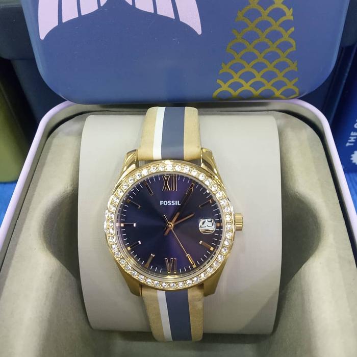Jual Fossil Scarlette ES4594 Blue Dial 