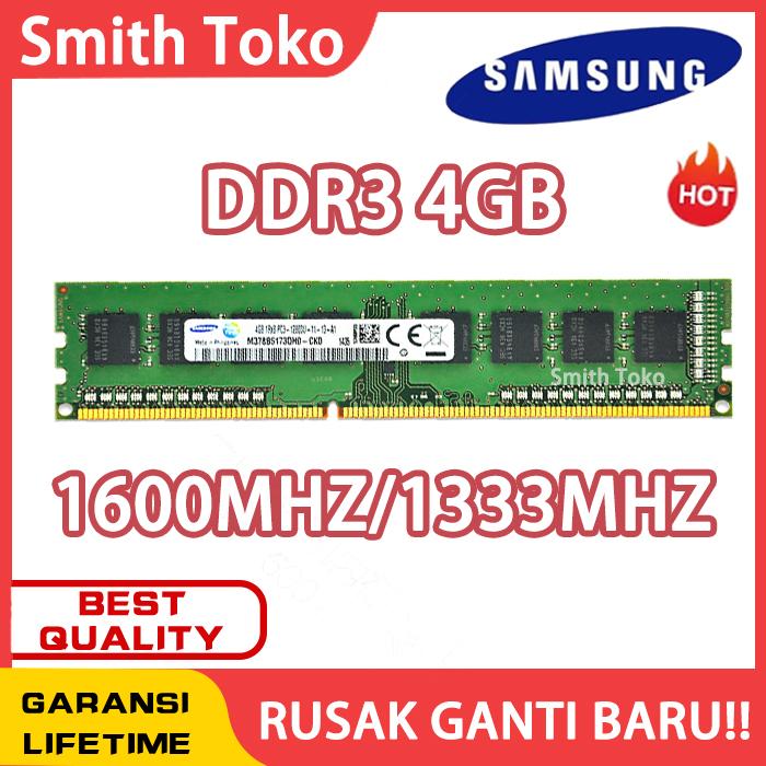 Gambar [BARU] RAM / MEMORY SAMSUNG PC DDR3 4GB - 4GB 1600MHZ dari SmithToko undefined Tokopedia