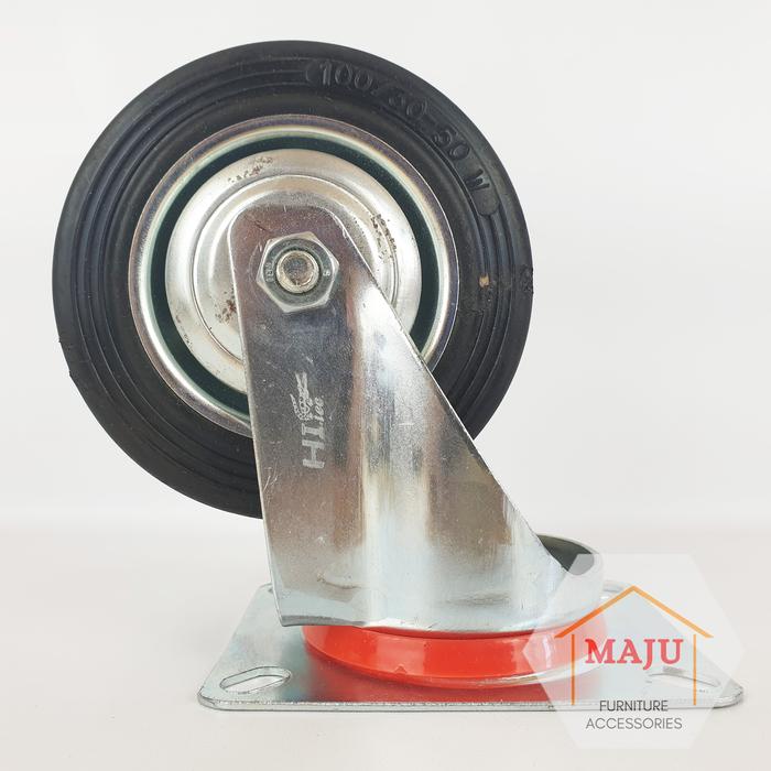 Gambar Roda Trolley 4" Triple-S Hidup Mati Rem (Gerobak, Troli, Etalase) - Hidup dari UD Maju Aksesoris undefined Tokopedia