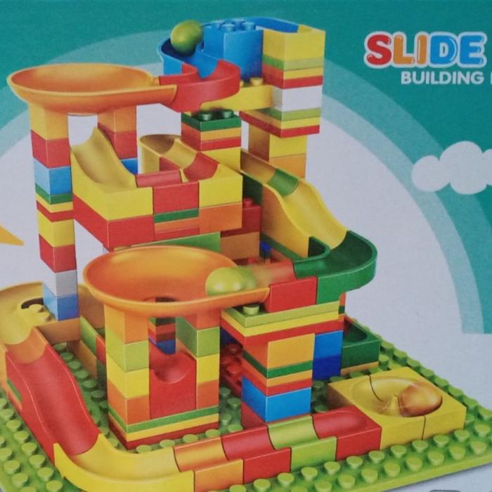 Gambar mainan edukasi variable 140 pc slideway funny block dari HM (hamanda) toys undefined Tokopedia