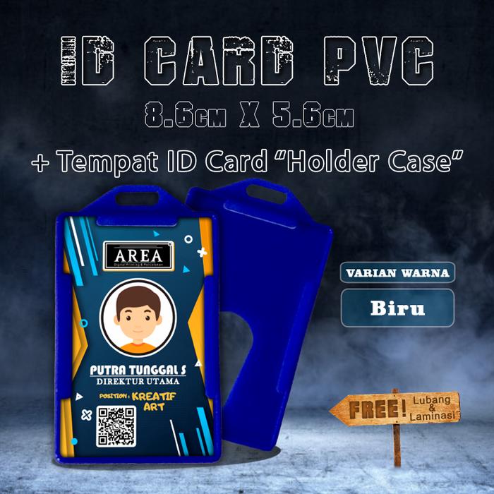 Gambar Paket Cetak dan Print ID Card/Kartu Identitas + Holder Case Mika - 1 Sisi, Hitam dari areatokokugrosir undefined Tokopedia