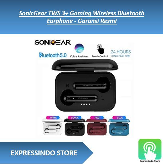 Jual SonicGear TWS 3+ Gaming Wireless Bluetooth Earphone Garansi