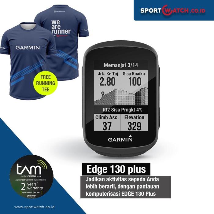Jual garmin edge 130 plus bundle resmi 