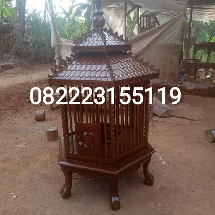 Gambar sangkar ayam bekisar kayu jati dari DAV FURNITURE undefined Tokopedia