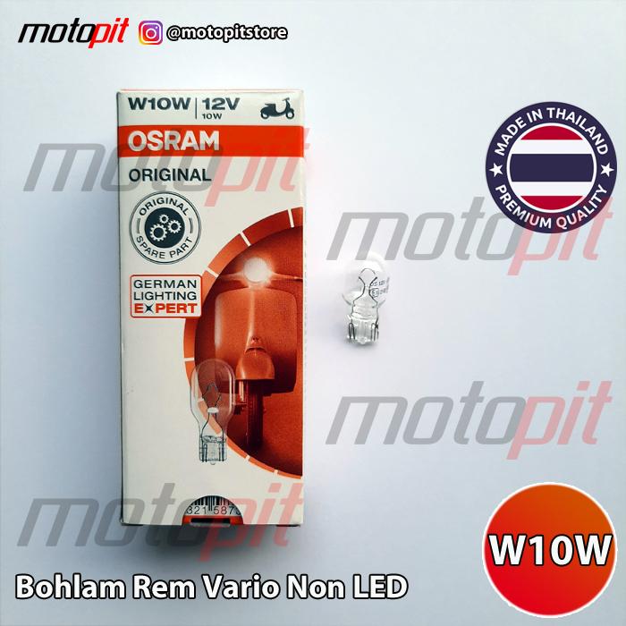 Gambar OSRAM W10W Bohlam Rem Vario 125 CBS Techno Lampu Belakang 12V dari Motopit24 undefined Tokopedia