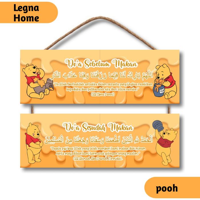 Gambar Hiasan Dekorasi Dinding Doa Sebelum dan sesudah Makan Karakter - Pooh dari Legna home undefined Tokopedia