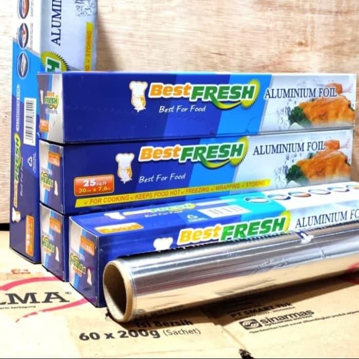 Gambar ALUMINIUM FOIL 1 ROLL BEST FRESH BEST FOR FOOD UKURAN 30CM,45CM - 30cm dari Bigstore Supplier undefined Tokopedia