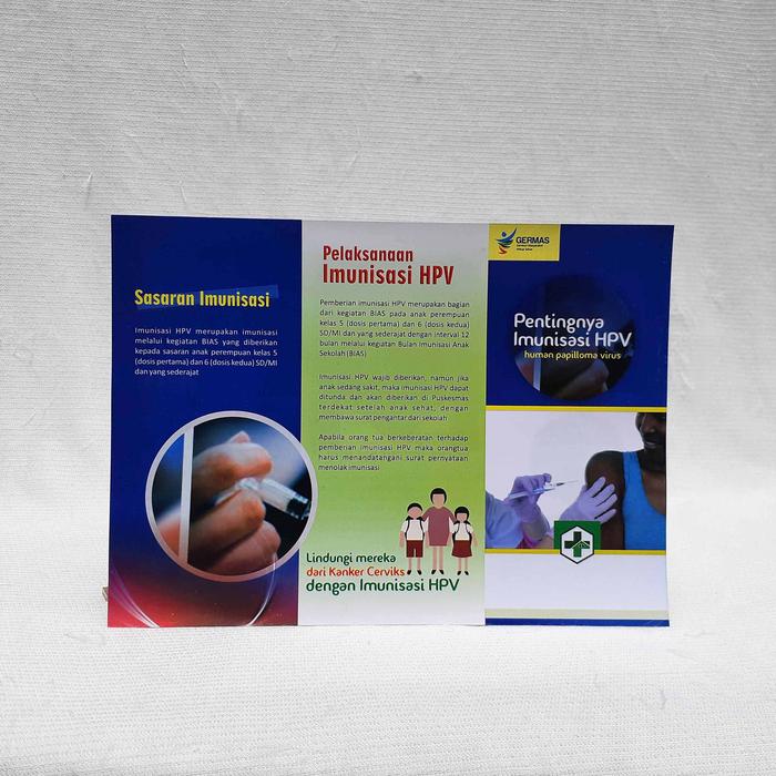 Gambar Leaflet / Brosur Imunisasi HPV - Paket Isi 100 dari Sahabat Sejasa undefined Tokopedia