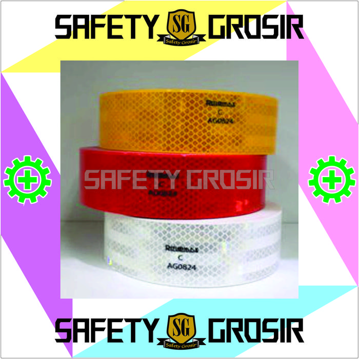 Gambar Stiker Kir / Stiker APC Pemantul Cahaya / Reflector Sticker Relfomax - Kuning dari Safety Grosir Jogja undefined Tokopedia