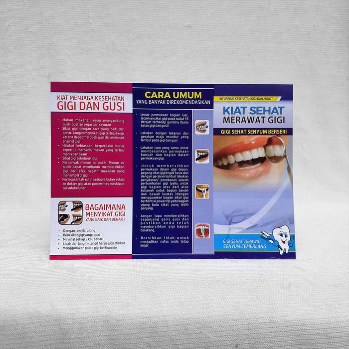 Gambar Leaflet / Brosur Kiat Sehat Merawat Gigi - Paket Isi 25 dari Sahabat Sejasa undefined Tokopedia