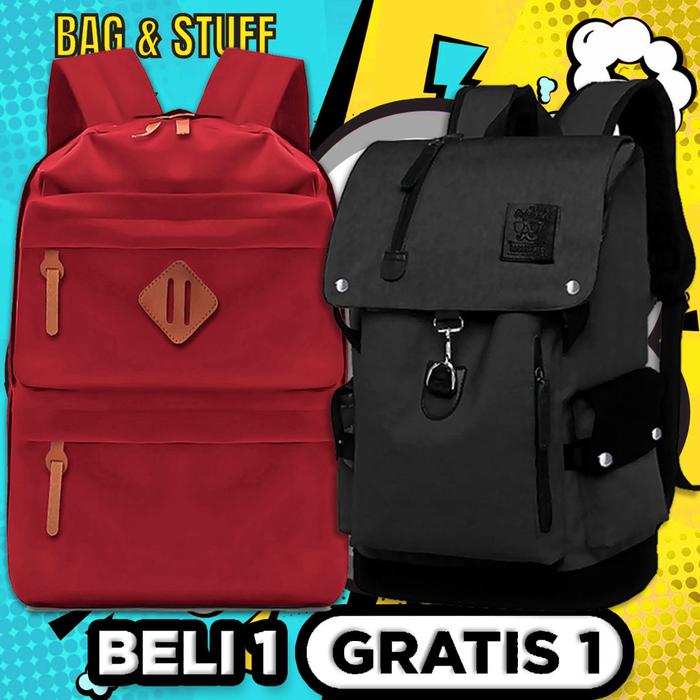 Gambar BELI 1 UNIVERSAL TAS RANSEL SEKOLAH ANAK+GRATIS 1 THRONE WARNA ACAK - Merah dari Bag&Stuff undefined Tokopedia