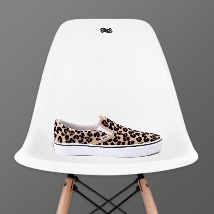 vans leopard slip on platform