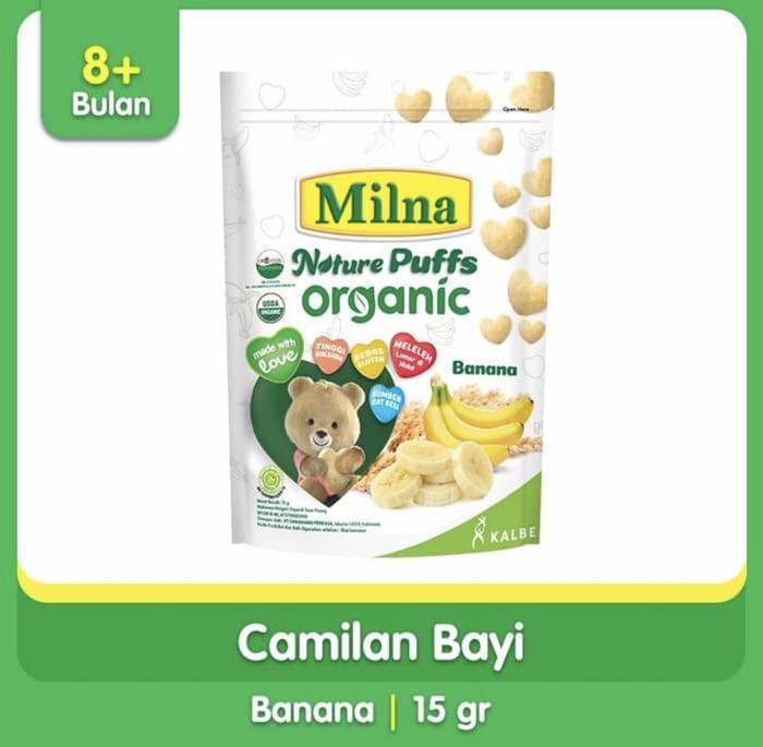 Gambar Milna nature puffs organic 8+ bulan 15 gram ( keju, pisang & apel ) - Pisang dari Apt Sehat Abadi undefined Tokopedia