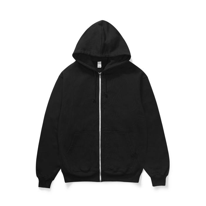 black hoodie zip up