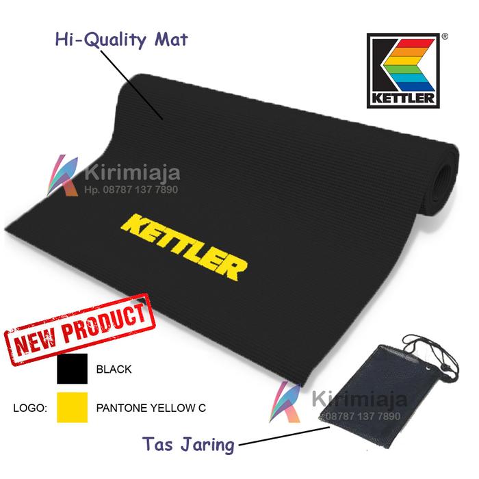 Gambar Matras Yoga Mat 8mm KETTLER 8.0mm Senam Gym Aerobic Fitness Pad 8 mm - Hitam dari Kirimiaja undefined Tokopedia