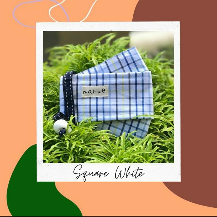 Gambar masker marue - Square W. Blue, Headloop dari Dapur Mam'ibra undefined Tokopedia