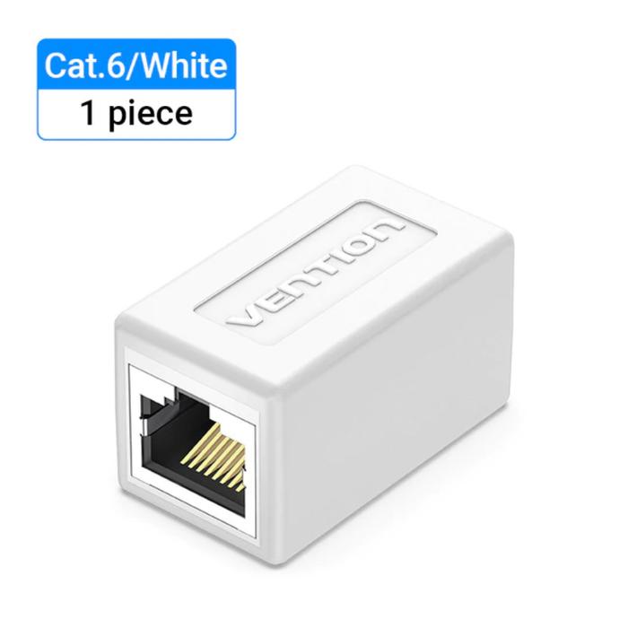 Gambar Vention Barrel Connector Ethernet Extender FTP Network Rj45 Cat6 Cat5e - Putih, Isi 1pcs dari Vention Authorized Store undefined Tokopedia