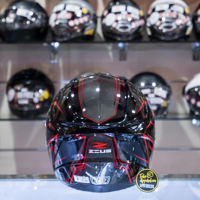 Jual Unik Sale HELM FULL FACE ZEUS ZS-811 BLACK AL12 RED Diskon