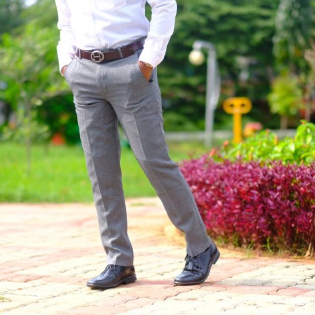 Gambar celana formal pria slimfit grey - Abu-abu, 27 dari Toko Saudara_NEW undefined Tokopedia