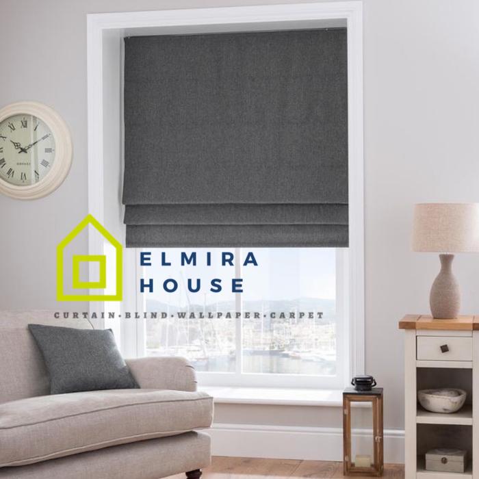 Gambar ELMIRA HOUSE Roman Shade Bahan Blackout 100% Krey Gorden Minimalis - Gambar utama dari Elmira House undefined Tokopedia