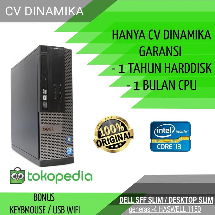 Jual desktop cpu pc dell 7010 Core i3 gen3 ram 4gb hd 500 ori