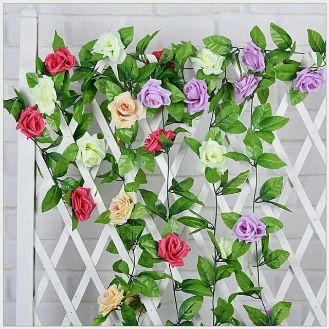 Gambar ARIANI1318 BUNGA RAMBAT MAWAR BESAR / MAWAR JALAR ARTIFICIAL PALSU DEK - Putih dari ariani1318 undefined Tokopedia