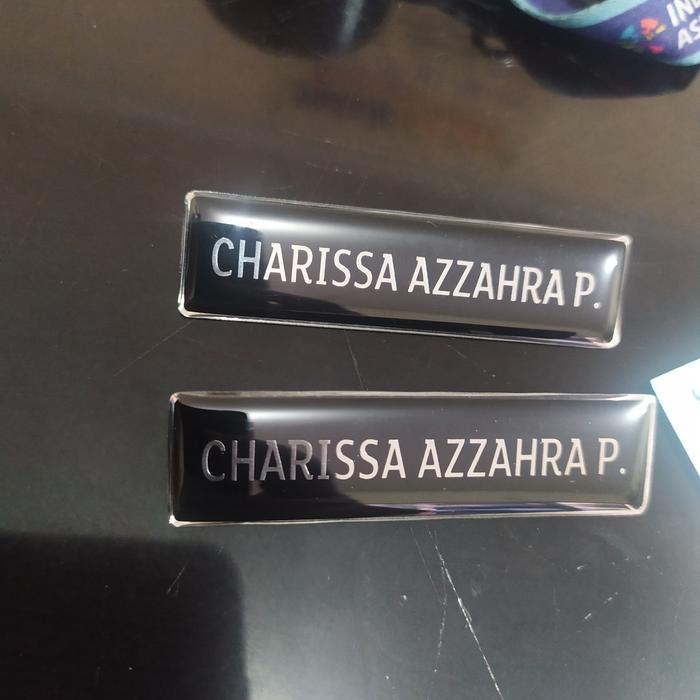 Gambar Nametag guru, security, nametag seragam + nama dada - silver dari medaliindonesia undefined Tokopedia