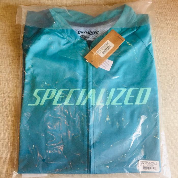 Gambar Specialized Men's SL Jersey Aqua / Cast Blue Team Authentic Original - S dari importclass undefined Tokopedia