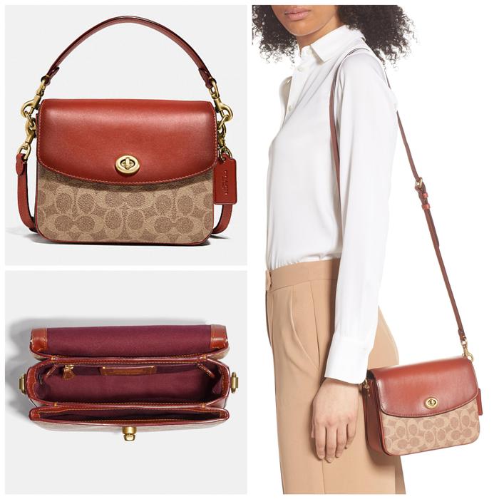 Coach 89089 Cassie Crossbody 19 In Signature Canvas Tan Rust