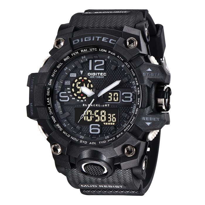 Gambar Digitec DG-2093T - Jam Tangan Pria - Double Time - 2093 - GWG1000 - All Black dari Liga.Arloji undefined Tokopedia