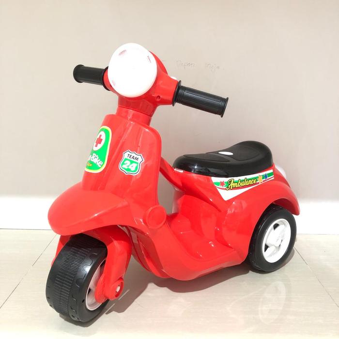 Mainan anak ride on Vespa mini Fun bike sepeda scooter roda Musik Non  musik