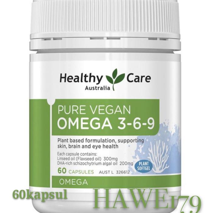 Jual Pure Vegan Omega 3-6-9 Healthy Care Omega Pure Vegan 369 60kapsul -  Jakarta Barat - HAWE179 | Tokopedia