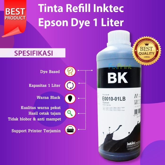 Gambar InkTec E0010-01LB Black Printer Epson 1 Liter Tinta Korea Dye Base 1L - Black dari FixPrint Indonesia undefined Tokopedia