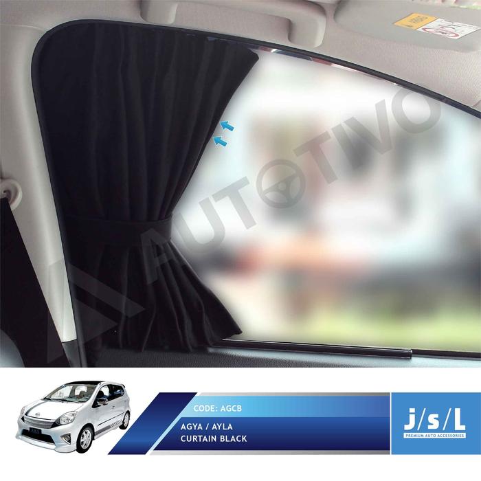 Gambar JSL Gorden Ayla Tirai Interior Curtain - Hitam dari Autotivo Official undefined Tokopedia