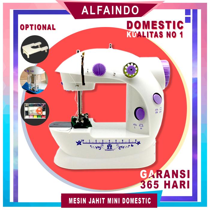 Gambar MESIN JAHIT MINI PORTABLE GT-202 LED / FHSM 202 LED / S2 DENGANLAMPU, - Putih dari Alfaindo undefined Tokopedia