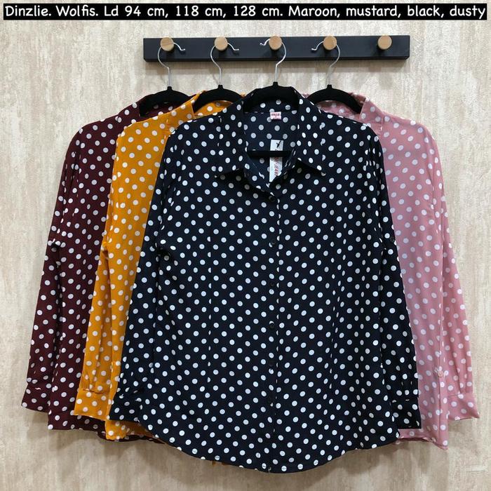 Gambar atasan kemeja wanita motif dot dots polka polkadot onde xxxl xxl l m - XXXL dari ADONAIONLINESHOP undefined Tokopedia