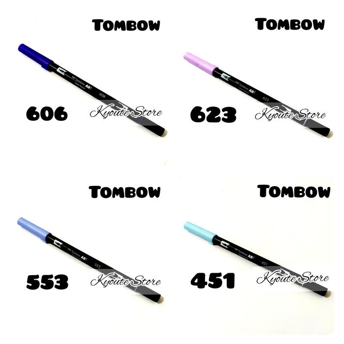 Tombow Dual Brush Marker 6er-Pack – Farbe 606 Purple Sage | Für Lettering & Illustration
