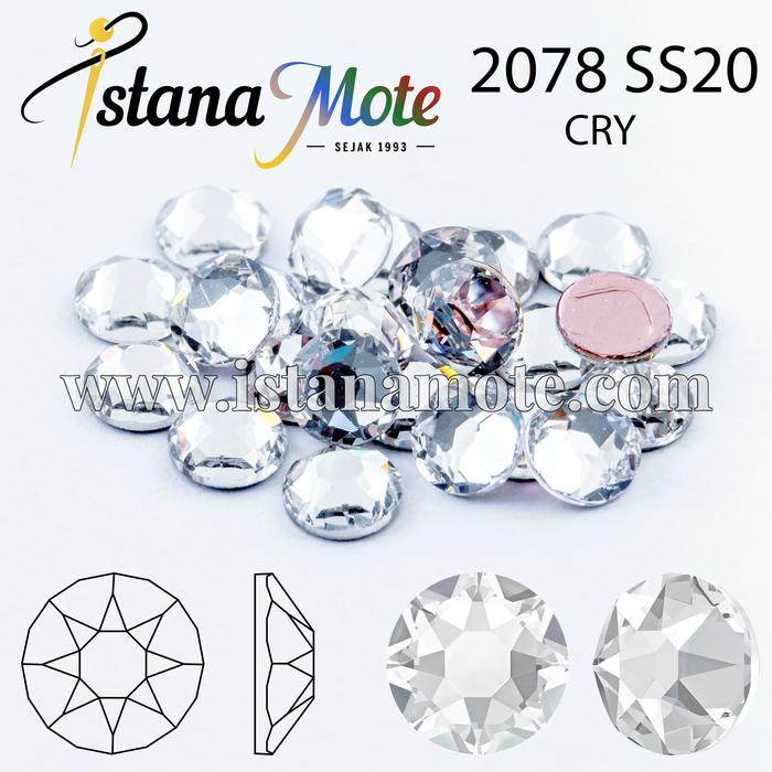 Gambar Swarovski FlatbackHotfix 2078-ss20-crystal bening ASLI! dari Istana Mote undefined Tokopedia