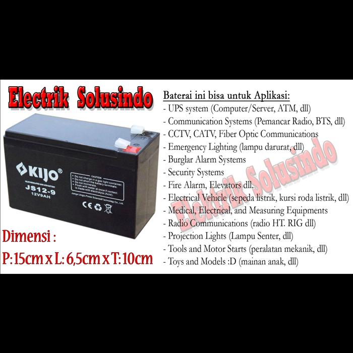 Jual Baterai Ups Aki Kering Kijo 12v 7ah Aki Ups Mobil Mainan Anak Kota Surabaya Elektrik Solusindo Tokopedia