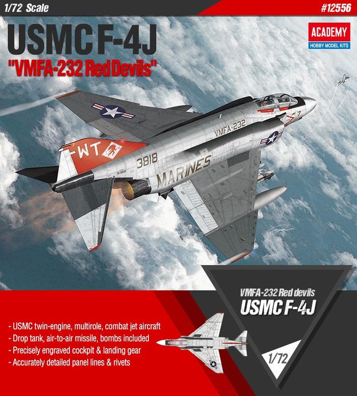 Gambar Model Kit Academy pesawat USMC F-4J "VMFA-232 Red Devils" 1/72 12556 dari Jiwoo Toys undefined Tokopedia