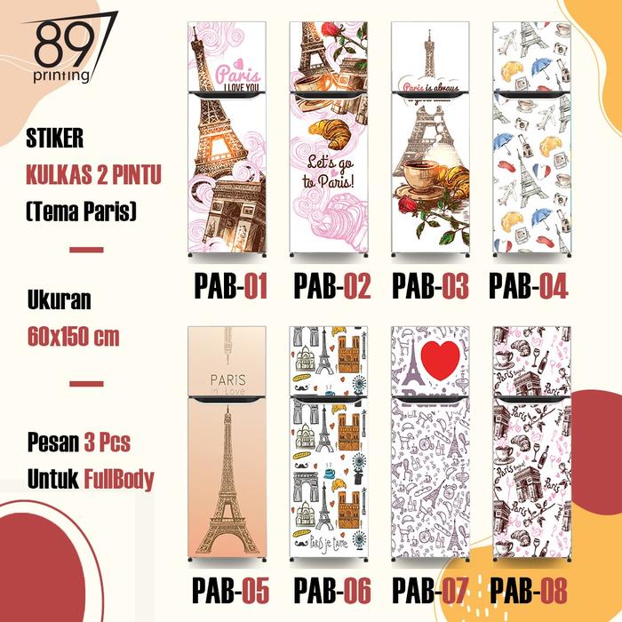 Gambar Stiker Kulkas 2 Pintu - Paris dari CV. 89 Printing undefined Tokopedia