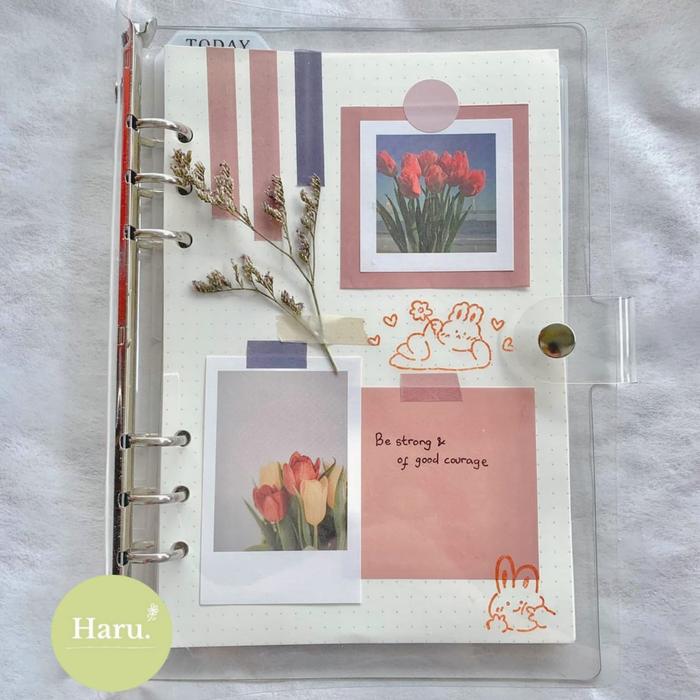 Gambar Binder Transparan 6 Rings A5 A6 I Transparent Binder Cover - A5 dari Haru.collections undefined Tokopedia