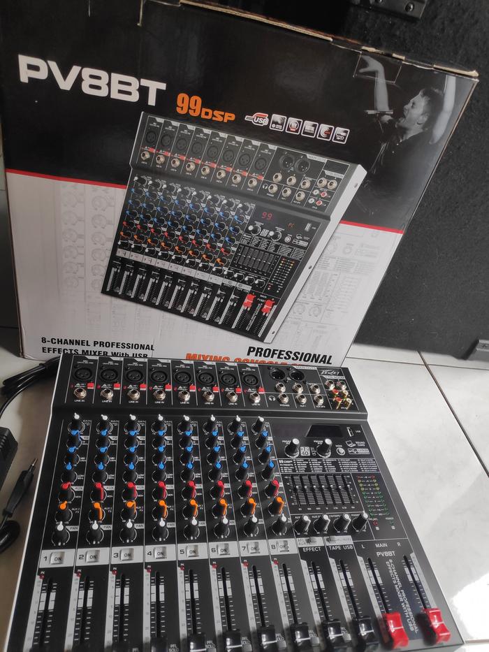Gambar Mixer Audio Peavey PV8BT 8 Channel Efek 99 DSP USB Bluetooth dari Ian Shop Elektronik Kota Semarang Tokopedia
