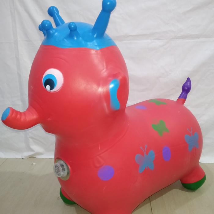 Gambar Animal Jumping music karet motif Gajah (SNI) / Mainan Kuda Kudaan Anak - Merah dari Grosir_Toys undefined Tokopedia