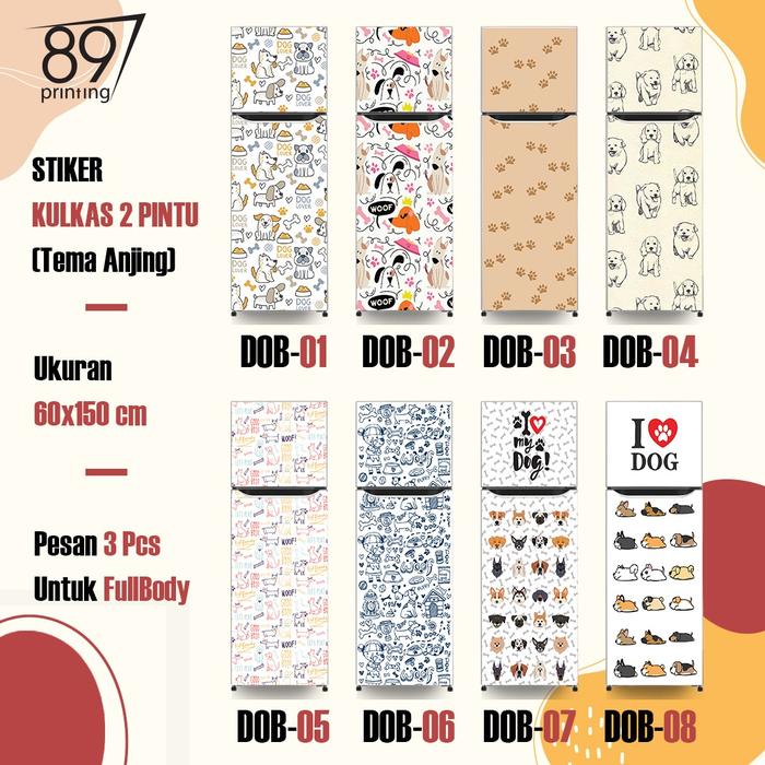 Gambar Stiker Kulkas 2 Pintu - Anjing dari CV. 89 Printing undefined Tokopedia