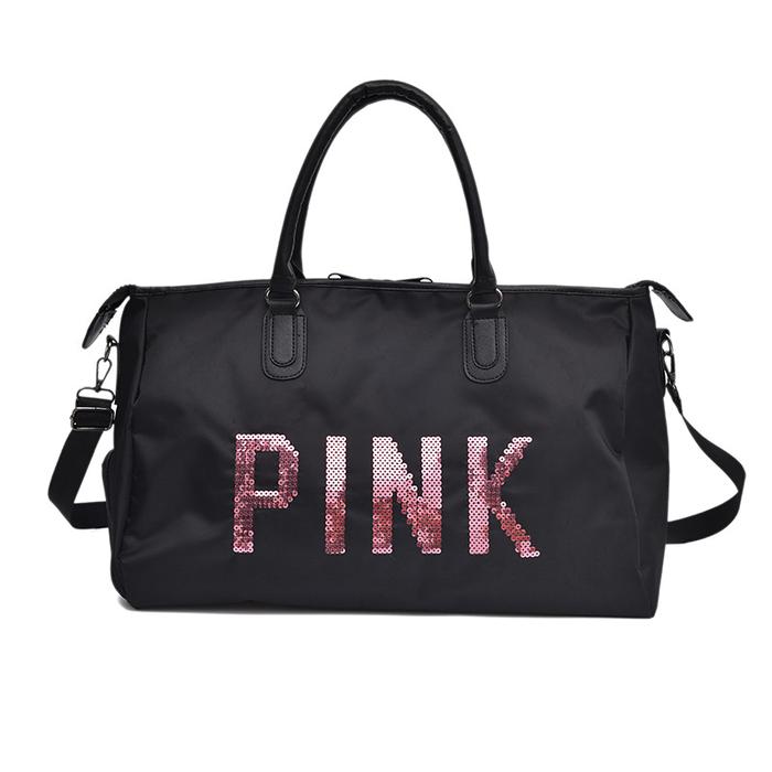 Gambar TAS VICTORIA SECRET PART 2/TAS GYM VICTORIA SECRET PINK BLING/ KODE V4 - Hitam dari Lacybagshop undefined Tokopedia