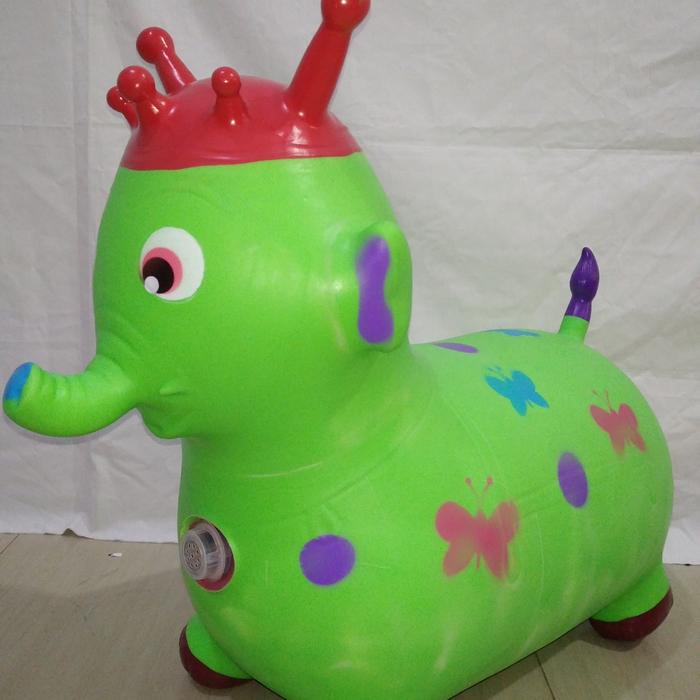 Gambar Animal Jumping music karet motif Gajah (SNI) / Mainan Kuda Kudaan Anak - Hijau dari Grosir_Toys Jakarta Barat Tokopedia
