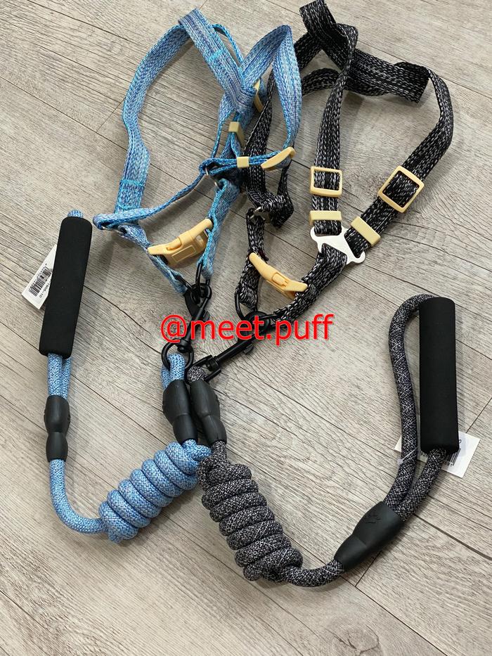 Gambar SIZE L Tali anjing Kucing harnes kualitas bagusmerk BOBO 10 TUNTUN - HITAM PUTIH dari Biquin Meetpuff shop undefined Tokopedia